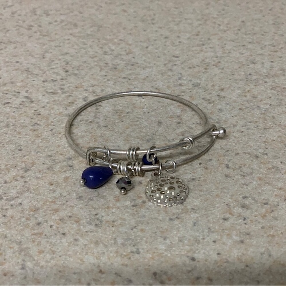 Brushed Silver Charm Bracelet
